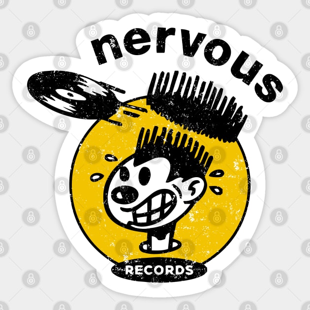 Vintage Nervous vinyl Sticker by OniSide